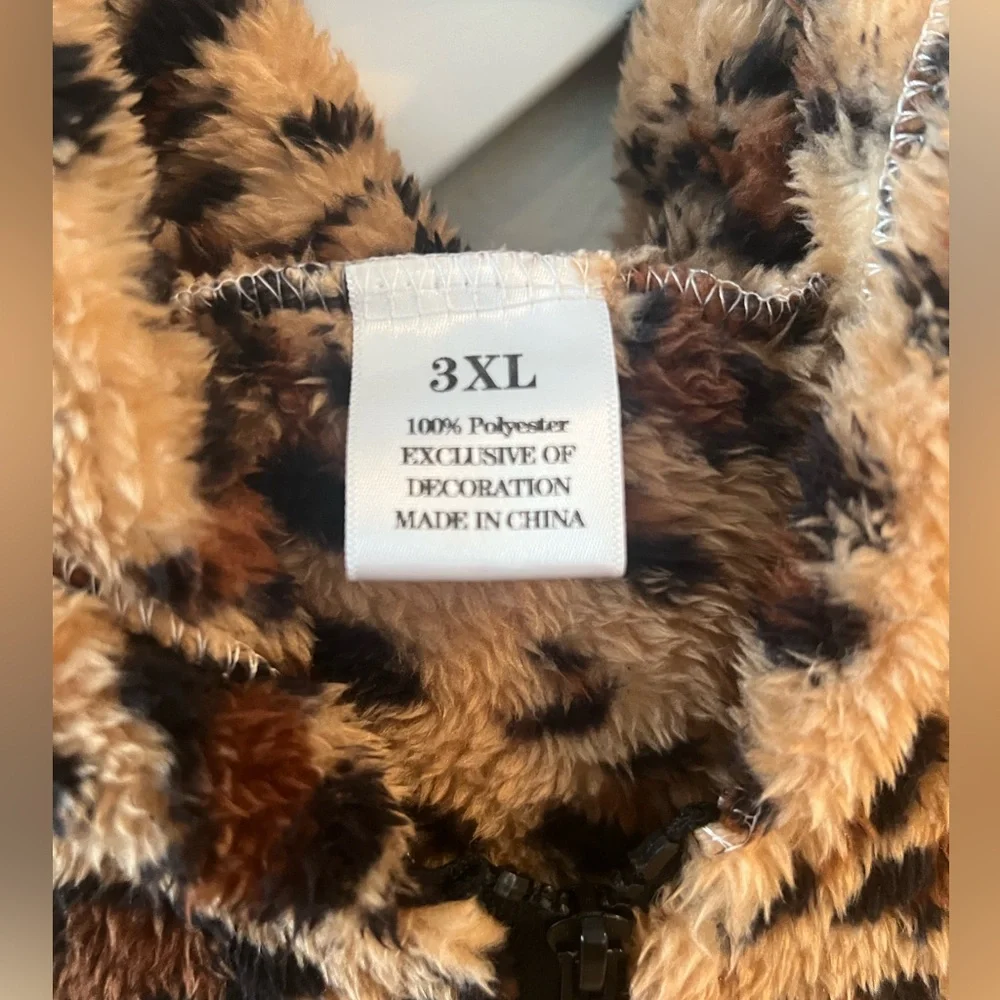 Mom & Me Leopard Print and Cream Fleece Jacket Set